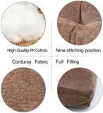 HIGOGOGO Floor Pillow, Square Meditation Pillow for Seating on Floor Solid Thick Tufted Seat Cushion Meditation Cushion for Yoga Living Room Sofa Balcony Outdoor, Coffee, 22x22 Inch