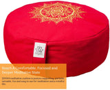 Zoyam Premium Meditation Cushion | Well made meditation pillows for sitting on floor | Easy to clean zafu pillow with Carry Bag Yoga Strap and Bonus Guided Meditations